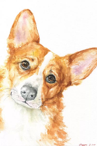 Kids Animal Art: Corgi by George Dyachenko