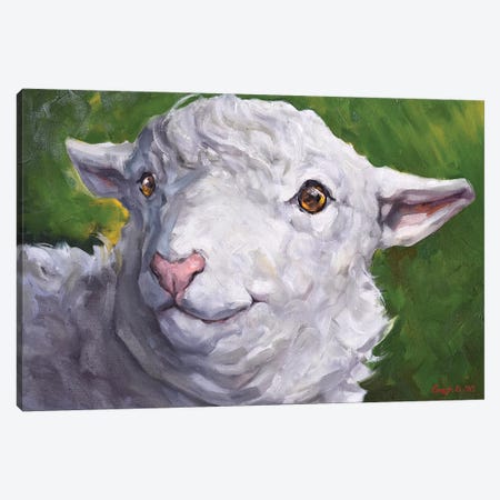 Cute Sheep Canvas Print #GDY186} by George Dyachenko Canvas Art