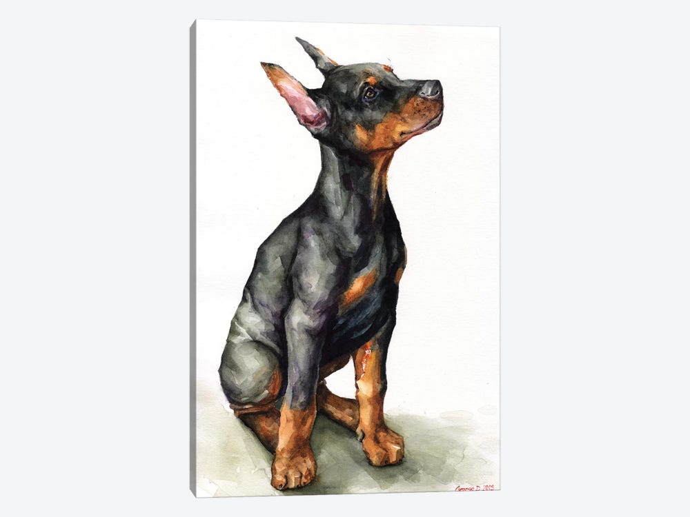 Doberman Puppy by George Dyachenko 1-piece Canvas Artwork