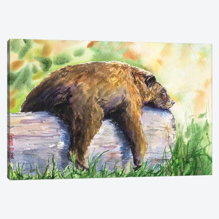 Grizzly Canvas Print #GDY220} by George Dyachenko Canvas Artwork