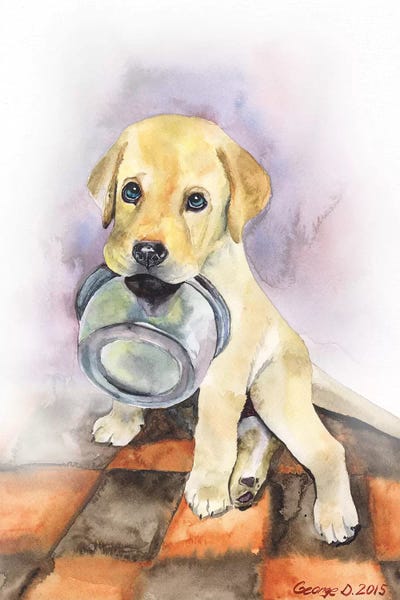 Puppies: Labrador Puppy by George Dyachenko