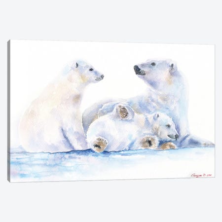 Polar Bears Canvas Print #GDY227} by George Dyachenko Canvas Print