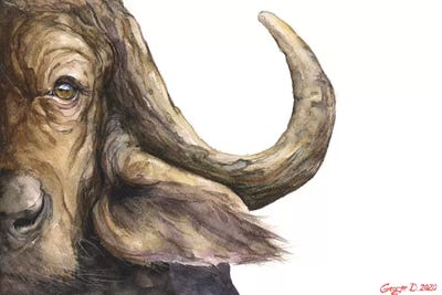 Cape Buffalo by George Dyachenko multi panel art