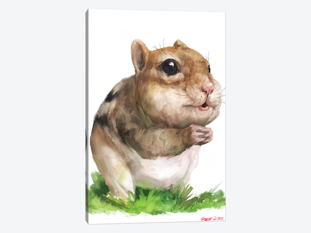 Chipmunk by George Dyachenko 1-piece Canvas Print