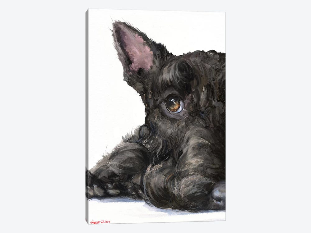 Scottish Terrier by George Dyachenko 1-piece Canvas Art Print