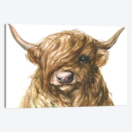 Highland Cow Canvas Print #GDY270} by George Dyachenko Art Print