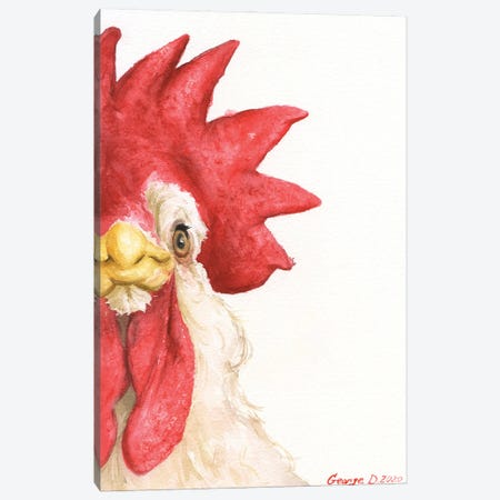 Chicken I Canvas Print #GDY271} by George Dyachenko Art Print
