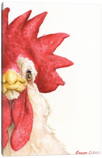Chicken I Canvas Art Print - Chicken & Rooster Art