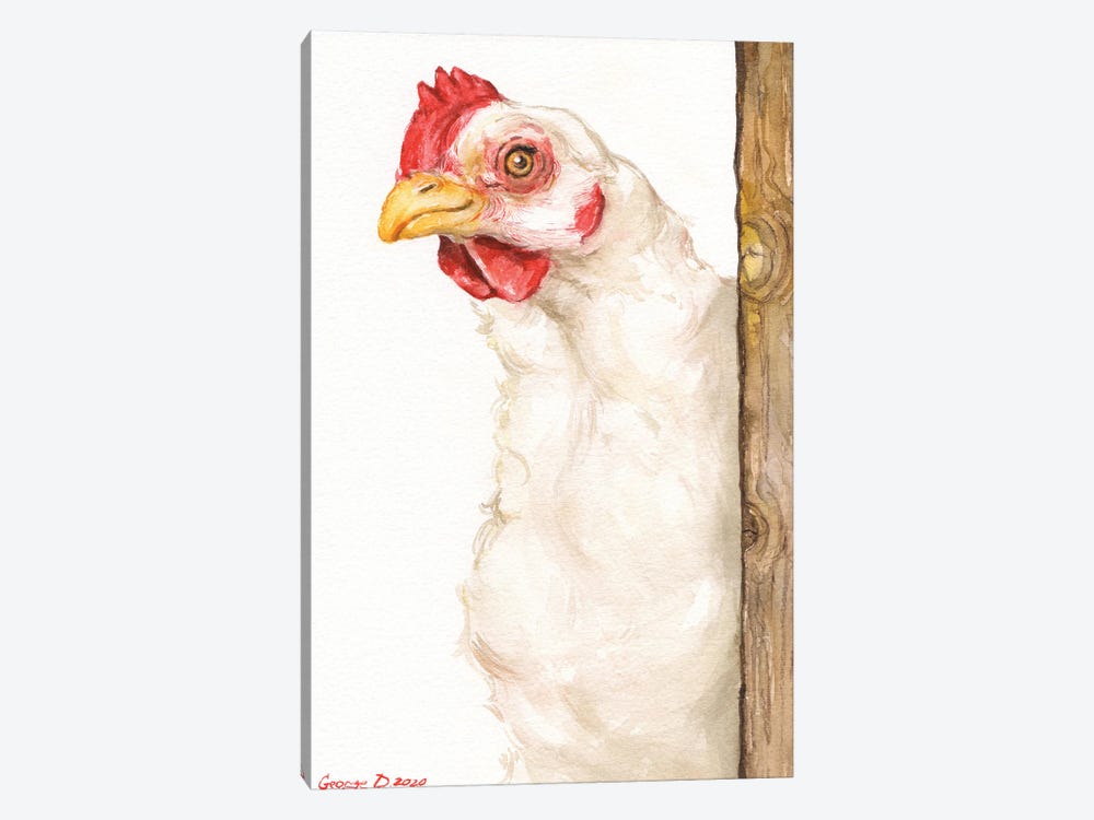 Chicken II by George Dyachenko 1-piece Canvas Art