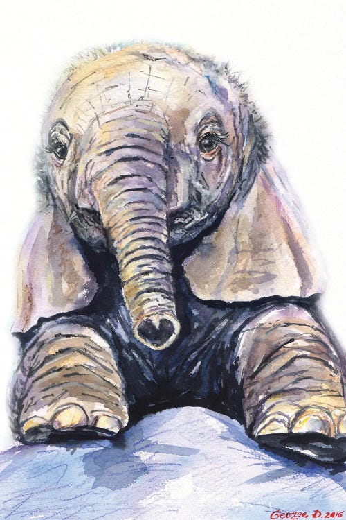 Elephant baby by George Dyachenko wall art