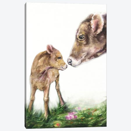 Mother Cow Canvas Print #GDY285} by George Dyachenko Canvas Print