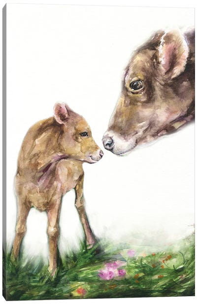 Mother Cow Canvas Art Print - George Dyachenko