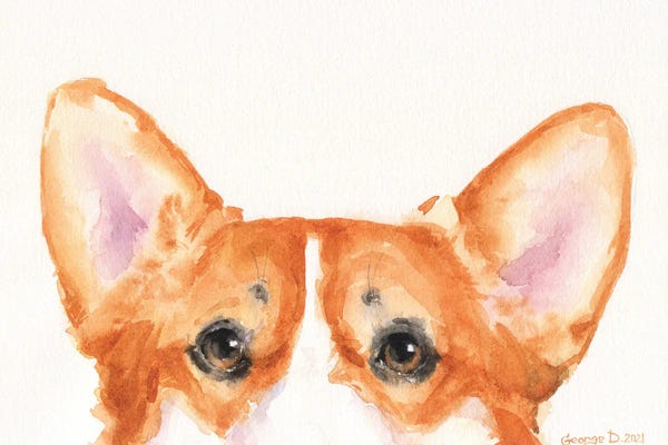 Corgis: Corgi Peek A Boo III by George Dyachenko