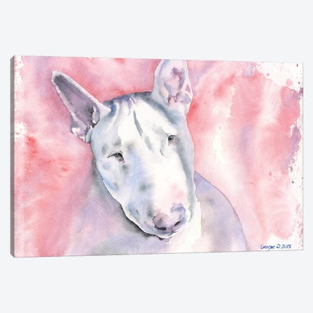 Bull Terrier Canvas Print #GDY29} by George Dyachenko Art Print