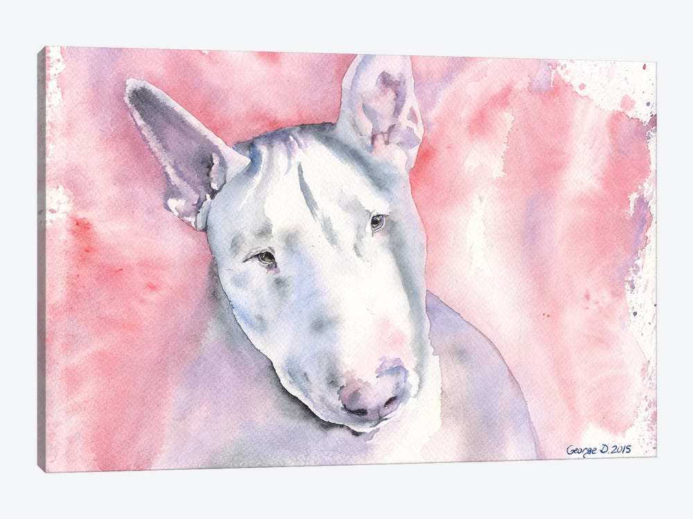Bull Terrier by George Dyachenko 1-piece Canvas Art Print