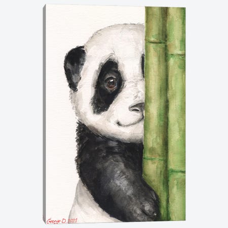 Little Panda I Canvas Print #GDY311} by George Dyachenko Canvas Artwork
