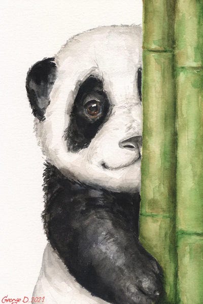 Pandas: Little Panda I by George Dyachenko