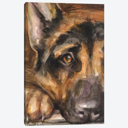 German Shepherd Sight Canvas Print #GDY313} by George Dyachenko Canvas Art