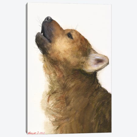 Wolf Puppy Canvas Print #GDY326} by George Dyachenko Canvas Artwork