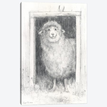 Happy Sheep. Canvas Print #GDY327} by George Dyachenko Canvas Art