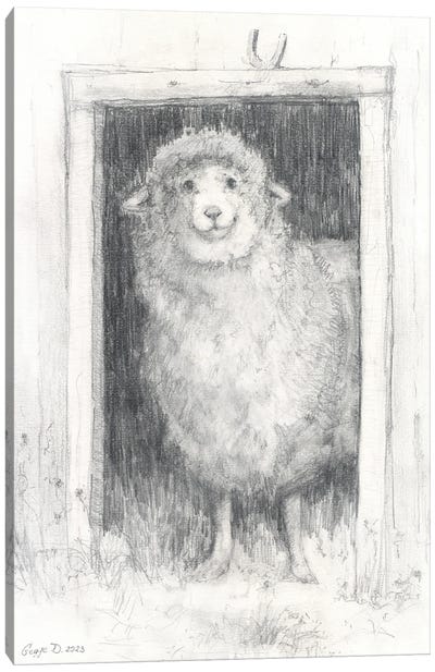 Happy Sheep. Canvas Art Print - George Dyachenko