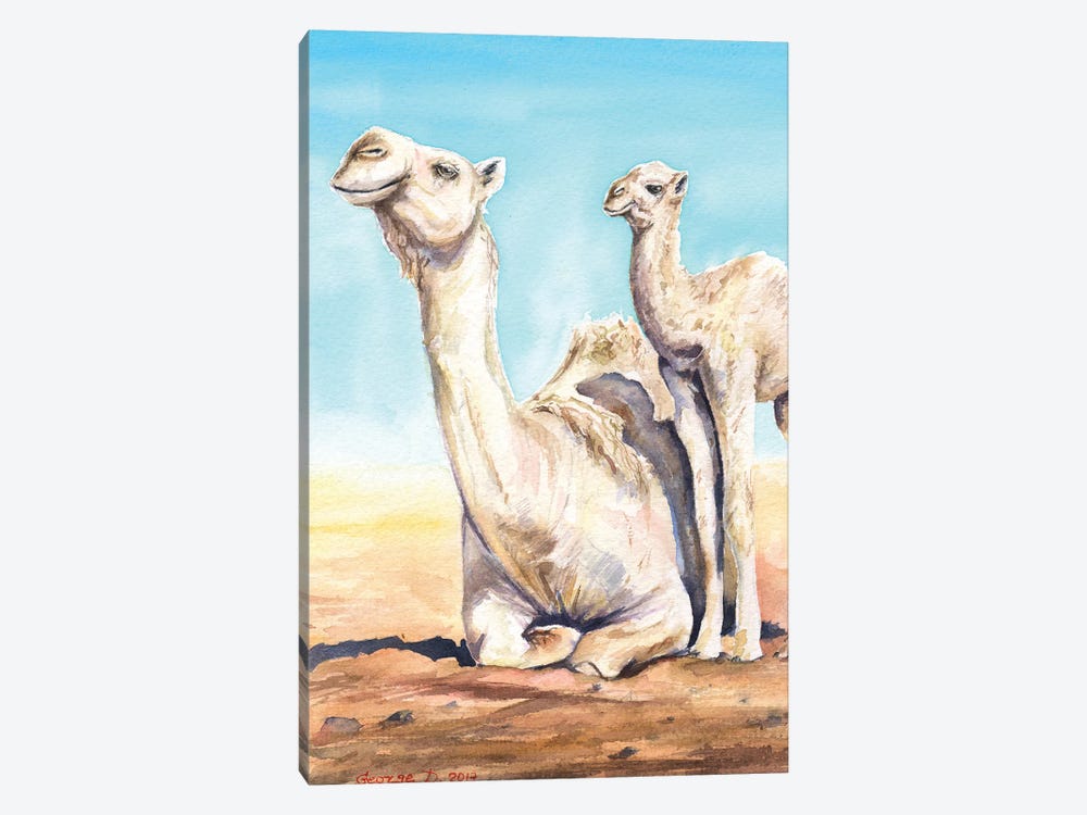 Camel & Calf by George Dyachenko 1-piece Canvas Artwork
