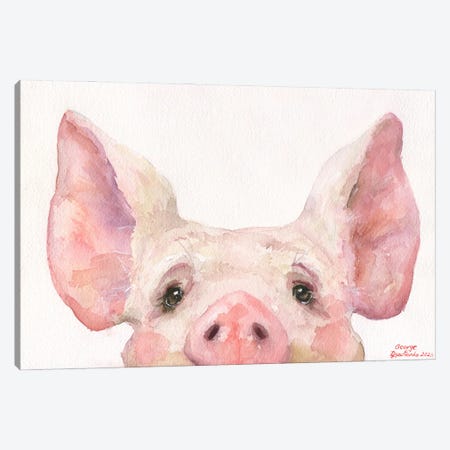 Little Piglet Canvas Print #GDY345} by George Dyachenko Canvas Artwork