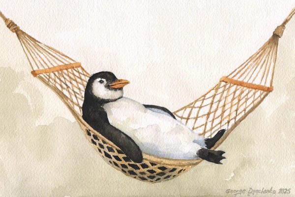 Penguin On The Hammock