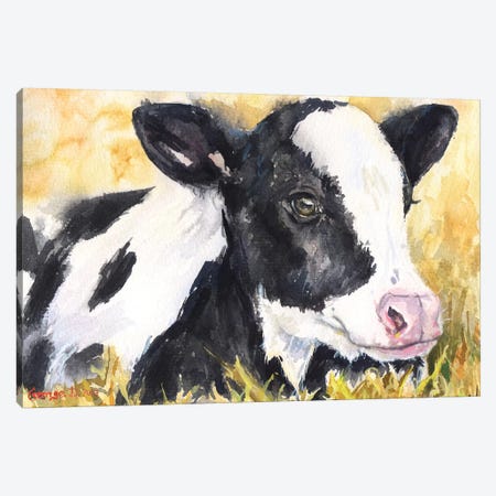 Cow Baby Canvas Print #GDY43} by George Dyachenko Canvas Art Print