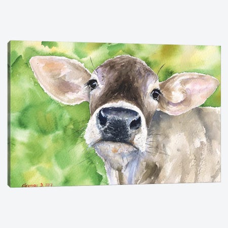 Cow In Nature Canvas Print #GDY44} by George Dyachenko Canvas Art