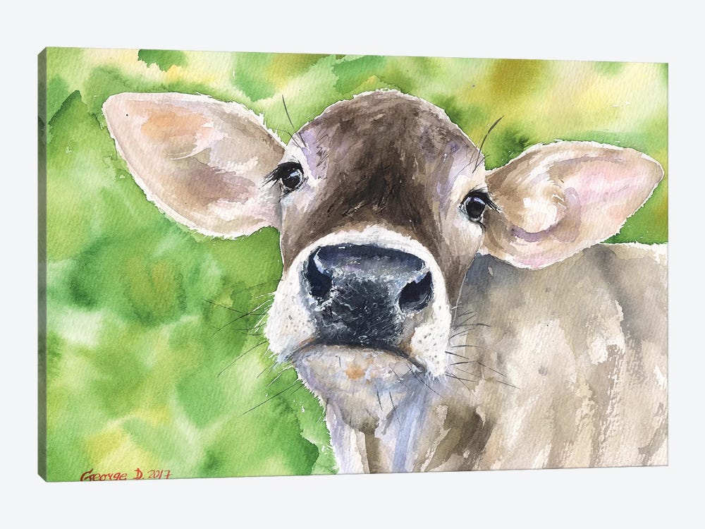 Cow In Nature by George Dyachenko 1-piece Canvas Art