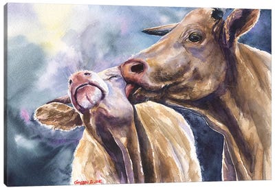 Cows Canvas Art Print - George Dyachenko
