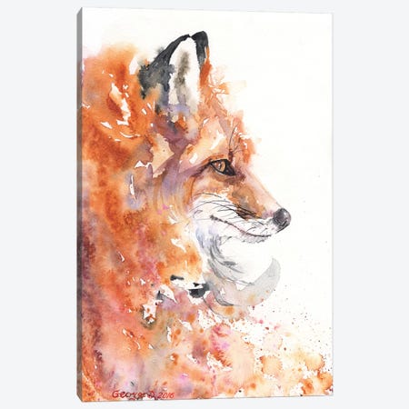 Fire Fox Canvas Print #GDY69} by George Dyachenko Canvas Art Print