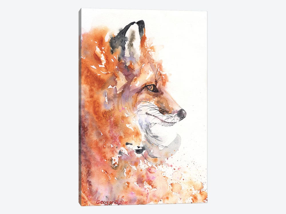 Fire Fox by George Dyachenko 1-piece Canvas Art Print