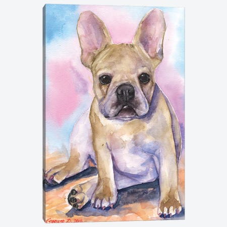 French Bulldog Puppy I Canvas Print #GDY71} by George Dyachenko Canvas Art