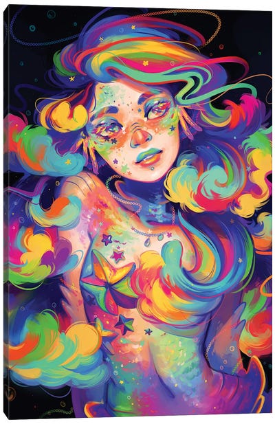 Rainbow Fish II Canvas Art Print - Vivid Graphics
