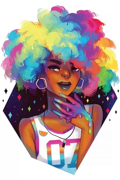 Rainbow Hair by Geneva B art print
