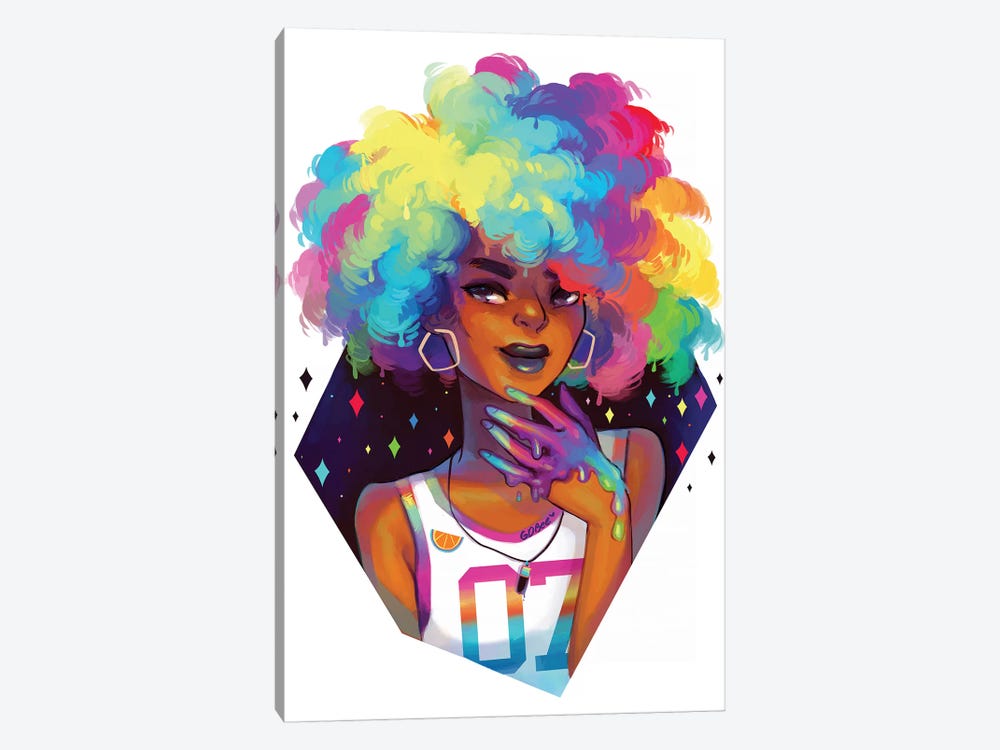 Rainbow Hair Art Print by Geneva B | iCanvas