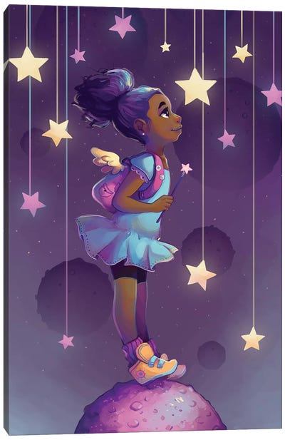 Reach For The Stars Canvas Art Print - Art for Girls
