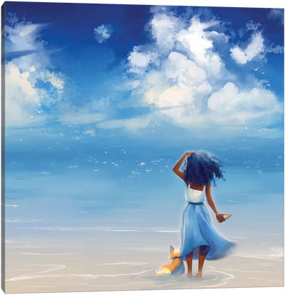 Strand Canvas Art Print - Sea & Sky