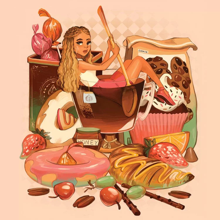 Tea With Sweets by Geneva B wall art