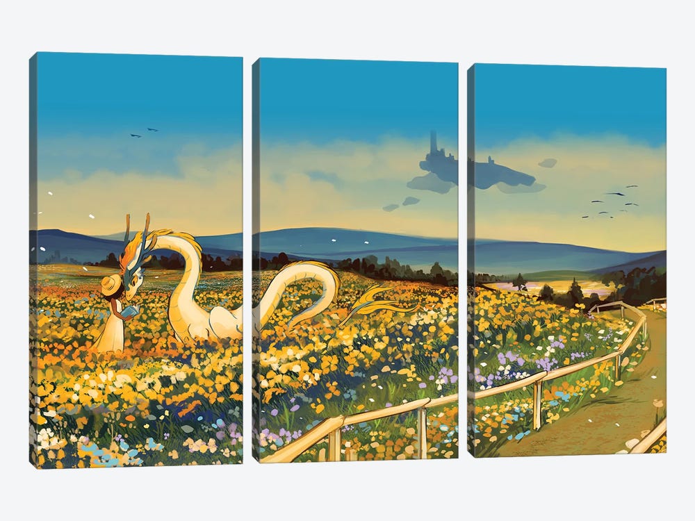 Flowerfield by Geneva B 3-piece Art Print