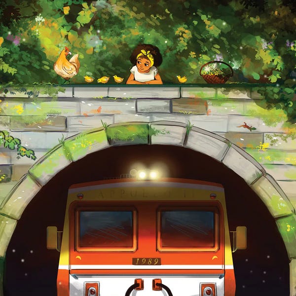 Giclee Features: Train Watching by Geneva B