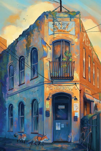 Sunrise Books by Geneva B acrylic art print