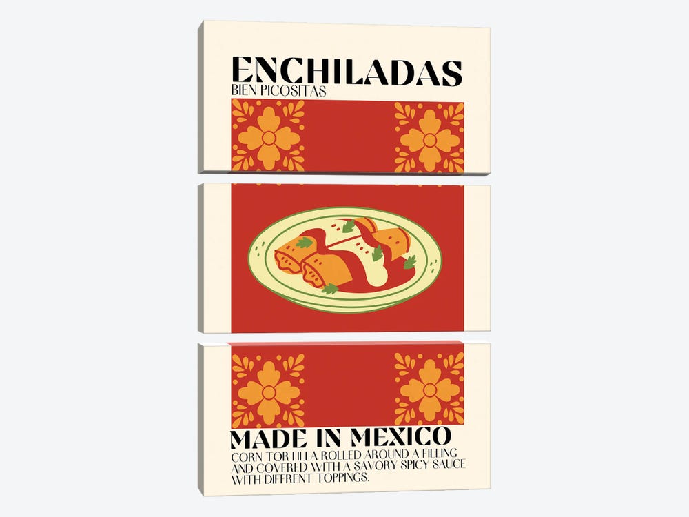 Enchiladas by Gaec Studio 3-piece Canvas Artwork