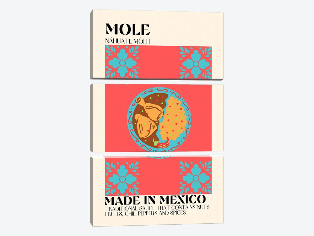 Mole by Gaec Studio 3-piece Canvas Art Print