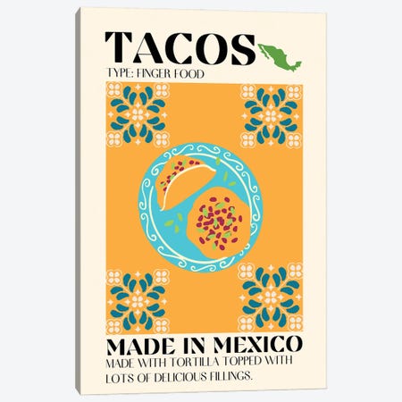 Tacos Canvas Print #GEC8} by Gaec Studio Canvas Wall Art