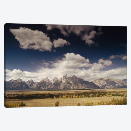 Teton Range, Snake River Valley, Grand Teton National Park, Wyoming Canvas Print #GEE28} by Gerry Ellis Canvas Art