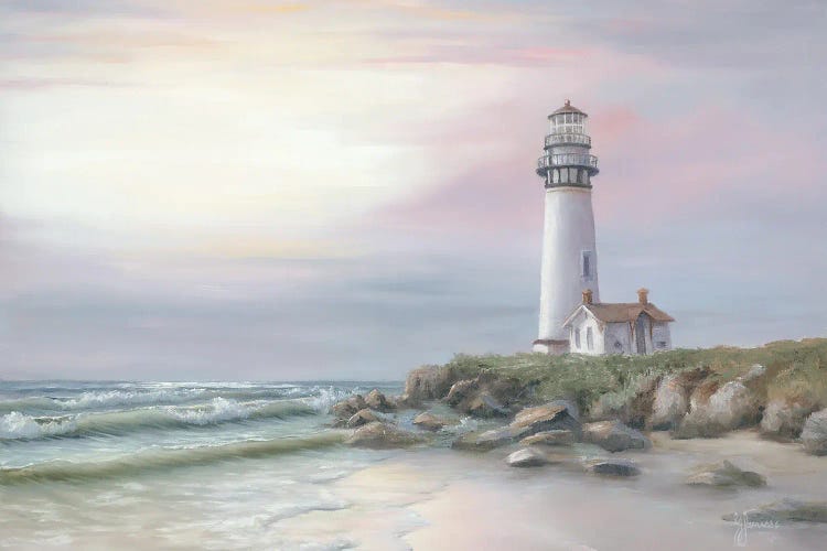 Lighthouse At Sunset by Georgia Janisse wall art