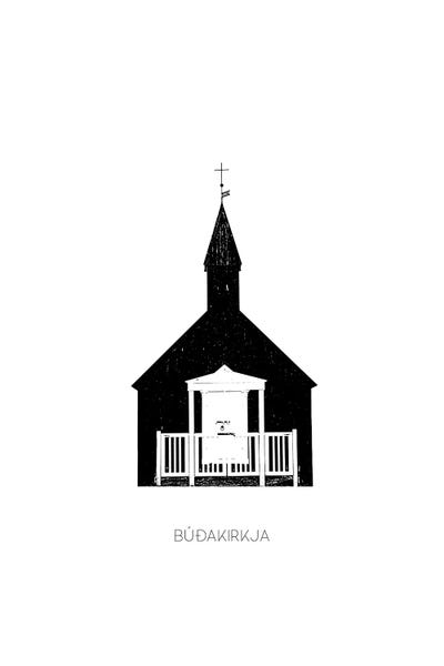 Black Church III Iceland Budir by Monika Strigel framed canvas print